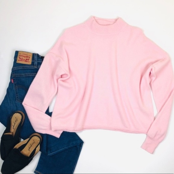 Madewell Sweaters - New Madewell Cashmere Mockneck Sweater Pink Large